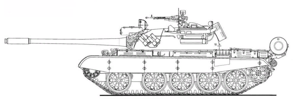 Чертеж ад. Т 55 вид сбоку. Т-55ад-1. ТТХ Т-55. Т-55 чертеж.