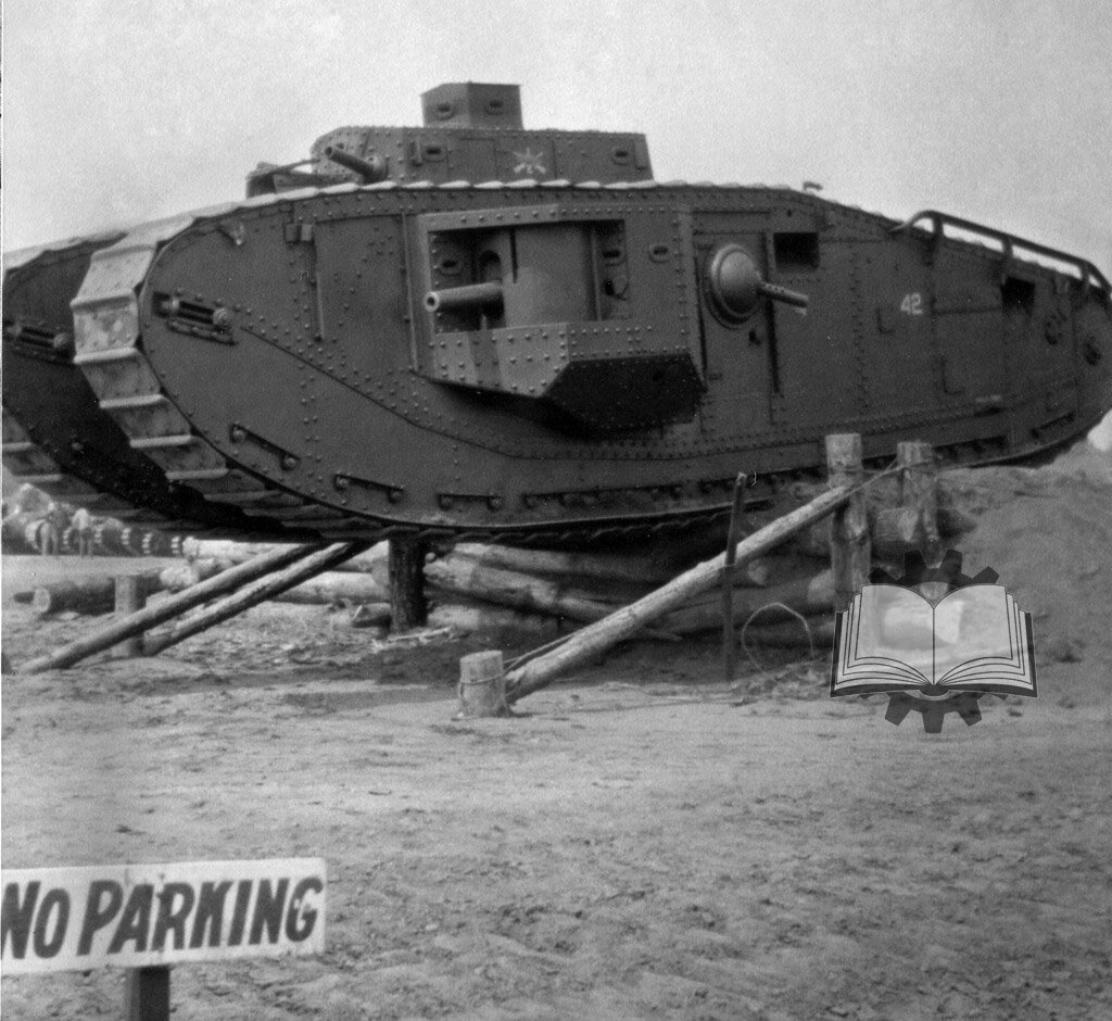 Tank Mark VIII International, первый серийный танк американской постройки. Но сама машина была английской.