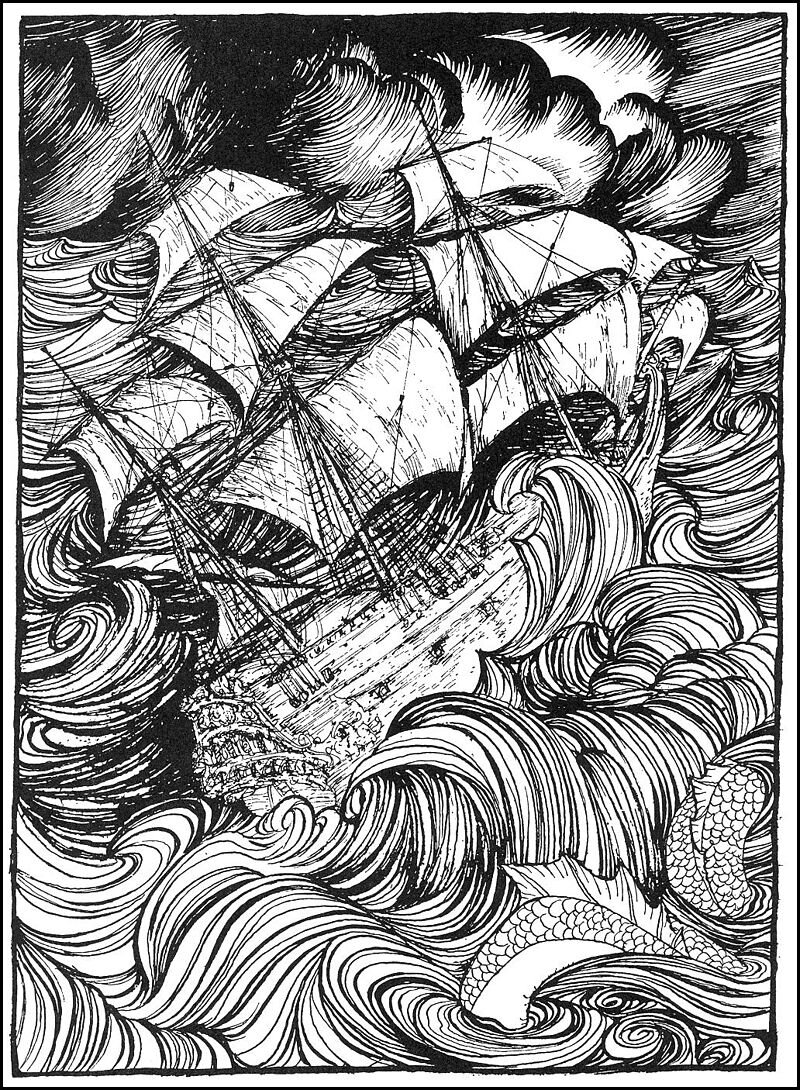 Иллюстрация Артура Рэкема из книги Poe's Tales of Mystery and Imagination (1935) 