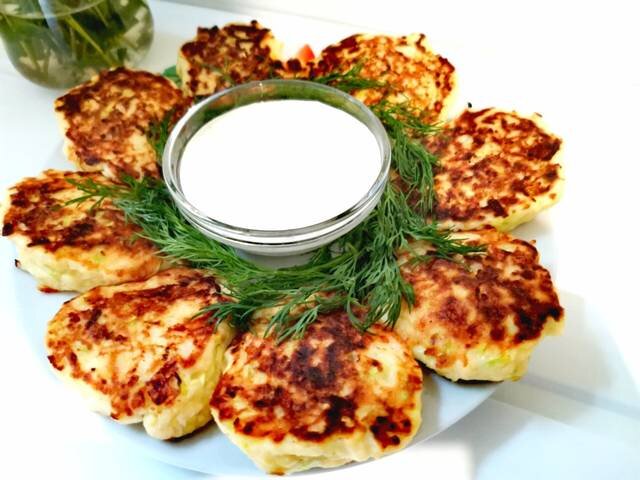 Оладушки из кабачков с сыром