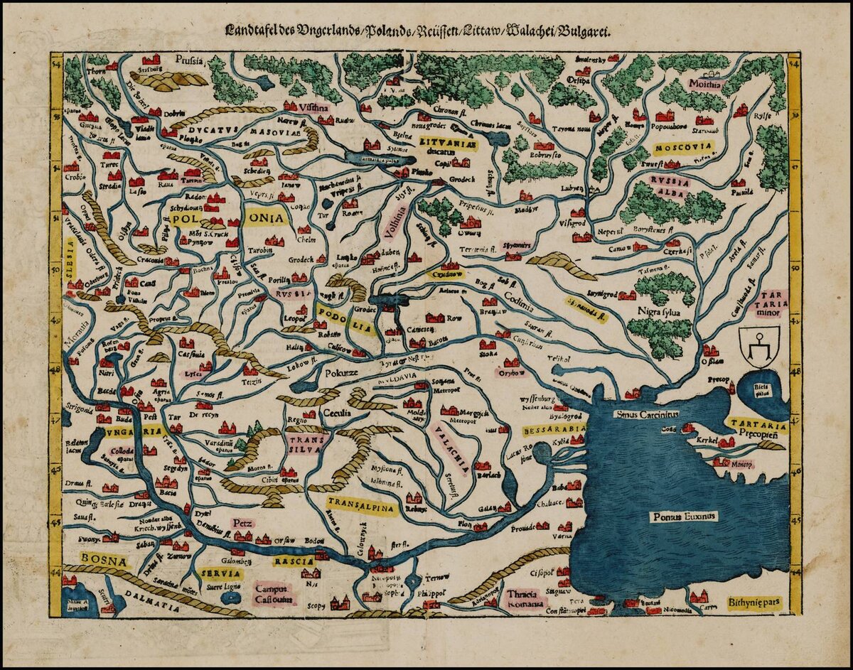 Средневековая карта. Себастиана Мюнстера 1550 года. Карта России 1550 года. Карта 1550 года Руси. Себастьян Мюнстер карта.