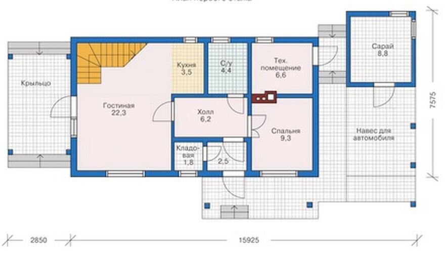 Планировка первого этажа