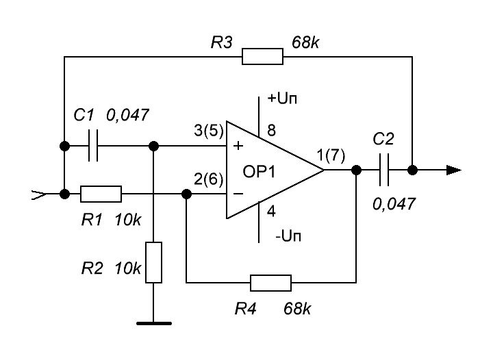 Фильтр 50 Hz в тлф. линию