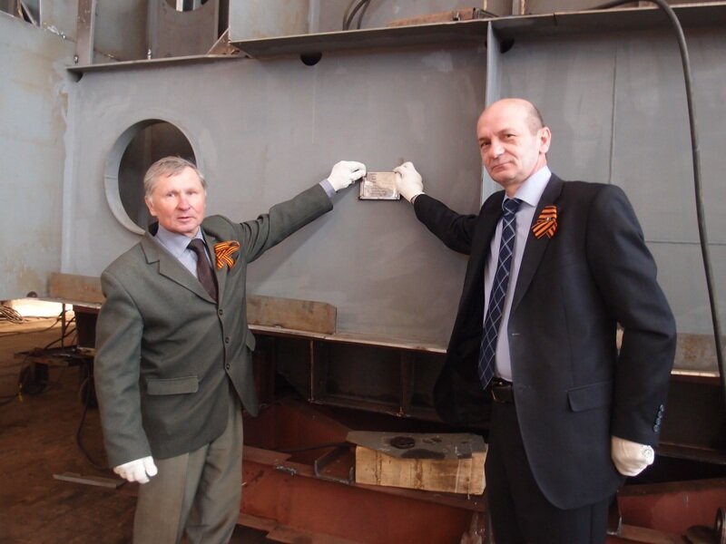 На церемонии закладки гидрографических катеров проекта BLV04 «Гидрограф Равдин» и «Анатолий Климов». Фото: Сосновский СЗ