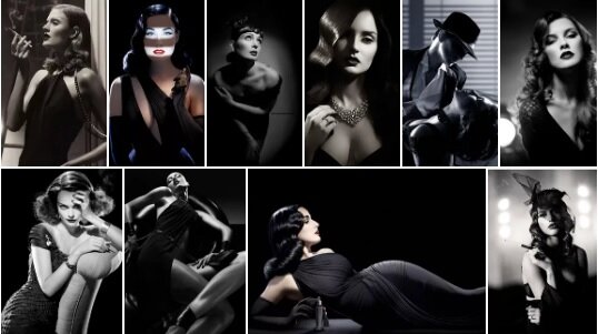 Подборка фото в поиске по запросу "гламурный нуар"