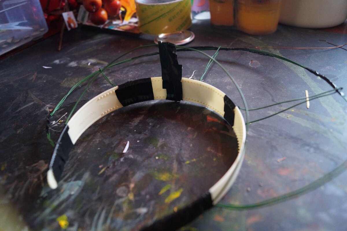 Каркас под головной убор из флористической проволоки