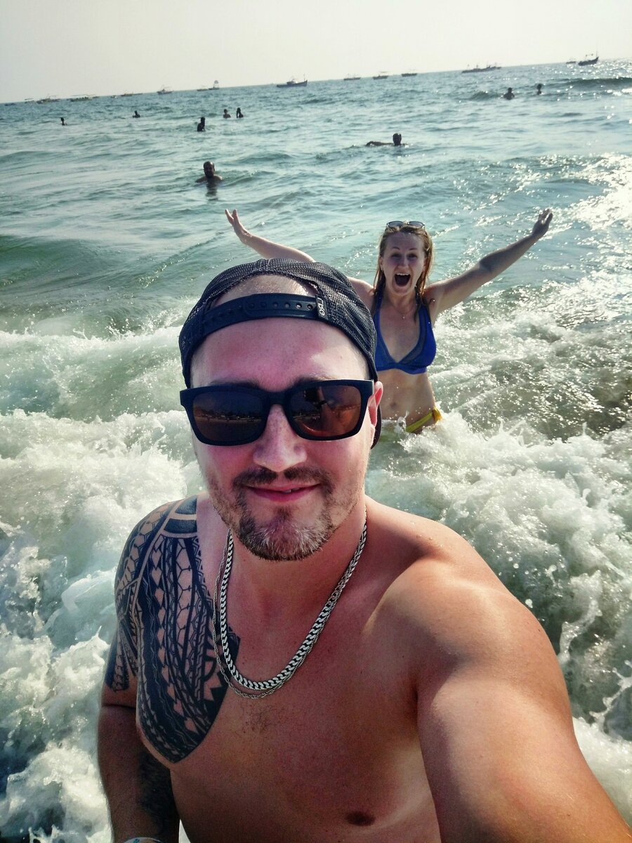 Принимаем водные процедуры, из личного архива.