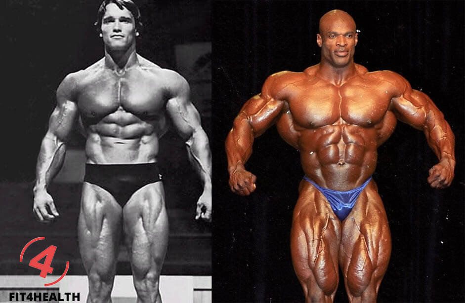 Арнольд Шварценеггер и Ронни Колеман - расслабленная поза