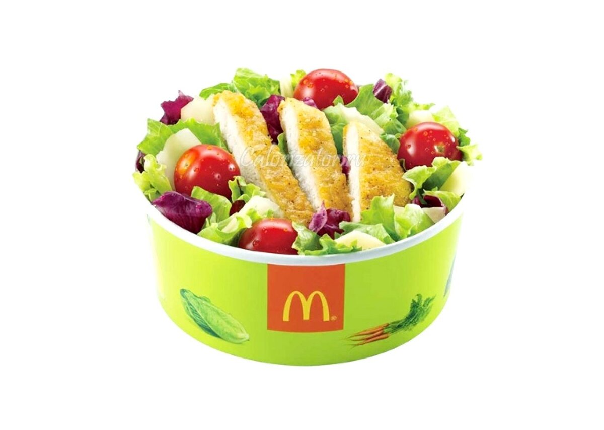 Салат цезарь из Макдоналс