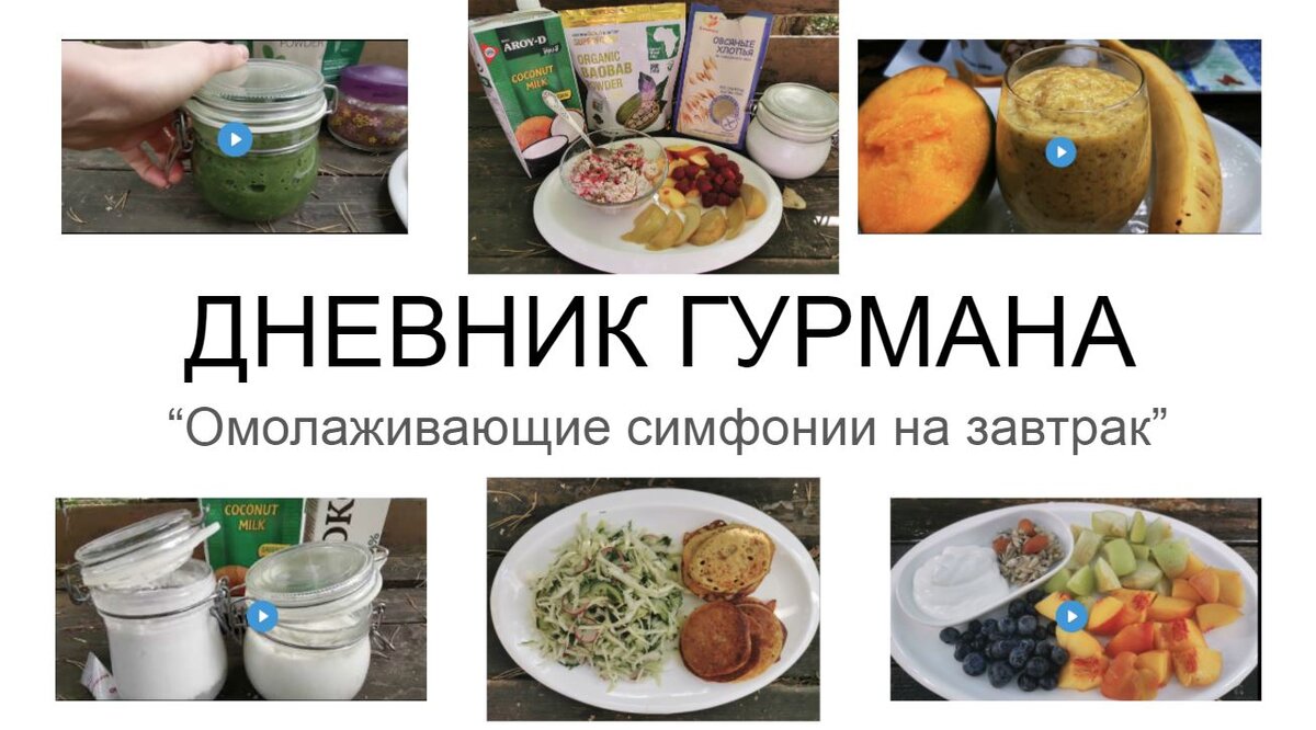 Самое новое видение питания  раскрываю в "Симфониях гурмана"