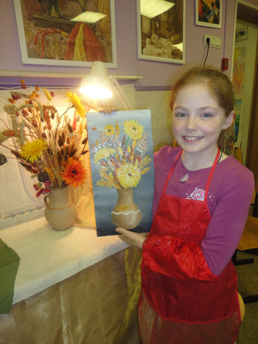 Первая работа масляными красками.