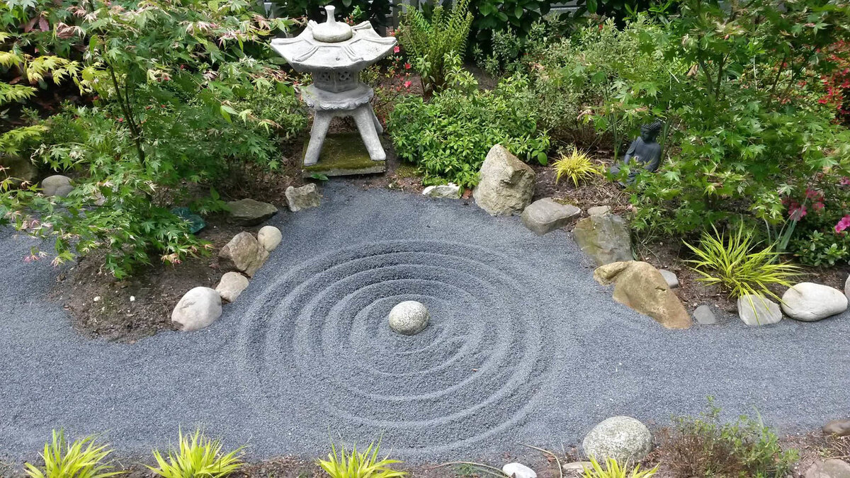 Как создать красивый японский сад камней на даче