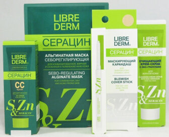 КАК МОЖНО ПОБЕДИТЬ АКНЕ?Легкие формы акне можно победить, не прибегая к медикаментозным способам.ПодробнееПОСЛЕДСТВИЯ АКНЕЛечение от акне следует начинать как можно раньше, в противном случае есть вероятность образования рубцов.Чем можно лечить?СРЕДСТВА ПРОТИВ АКНЕИзбавиться от акне можно с помощью косметических средств, способных вычищать сальные пробки и препятствовать повторной закупорке пор.Подробнее о средствахКАК МОЖНО ИЗБАВИТЬСЯ ОТ ЖИРНОГО БЛЕСКА НА ЛИЦЕ?Уходу за жирной кожей следует уделять особое внимание и подбирать специальные средства.ПодробнееПРОФИЛАКТИКА ВОЗНИКНОВЕНИЯ ЧЕРНЫХ ТОЧЕКНекоторые косметические средства позволяют глубоко очистить поры, что может препятствовать появлению черных точек.Посмотреть средствоУХОД ЗА КОЖЕЙ ЛИЦА«Серацин» от LIBREDERM — коллекция средств для комплексного ухода за жирной кожей и кожей, склонной к акне.Изучить каталог
