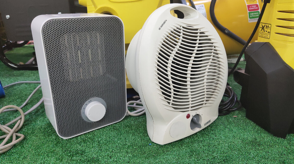 Керамический и спиральный обогреватели