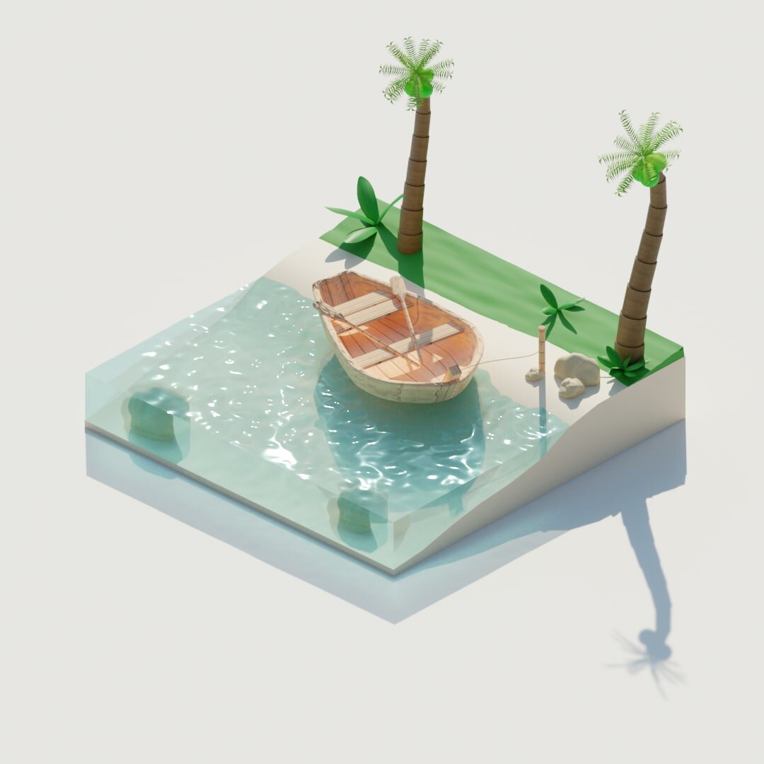 Вторая модель, сделанная в Blender.