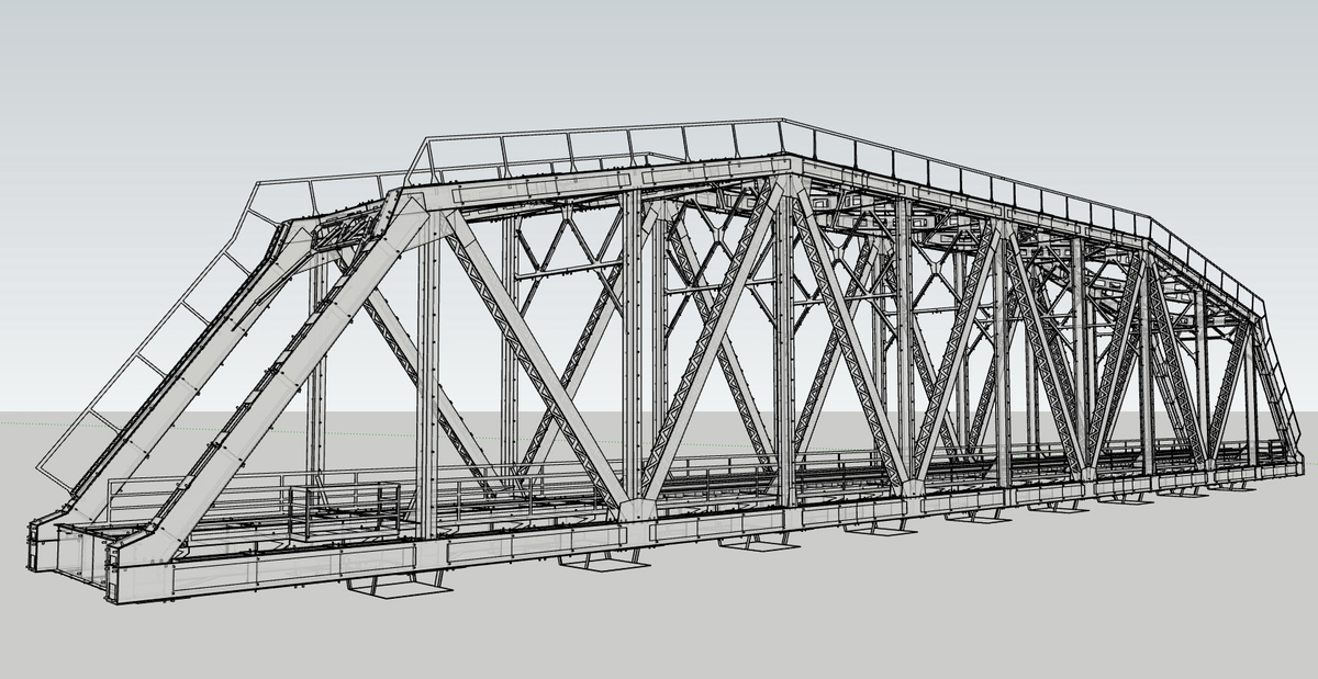 Трехмерная сборка железнодорожного моста