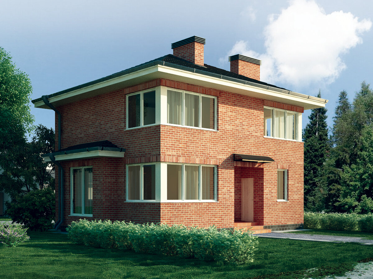 Визуализация проекта АБ-105. Главный фасад