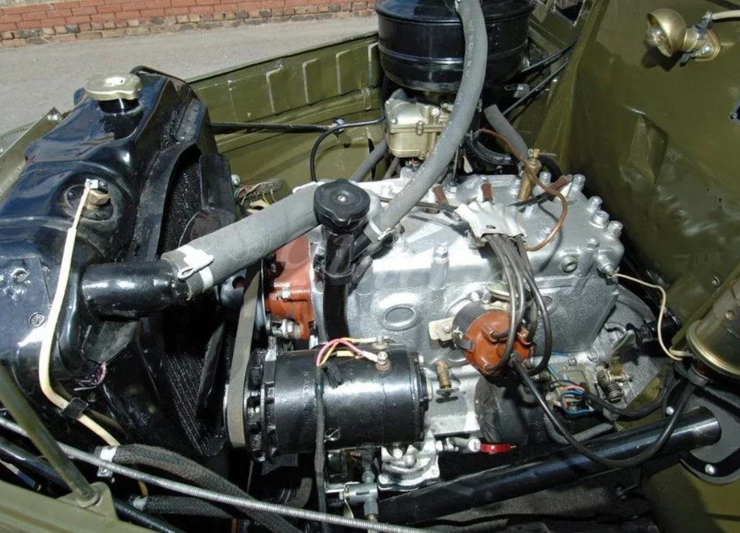 ГАЗ-69: Установка двигателя ГАЗ-21, раздатки и КПП УАЗ-469