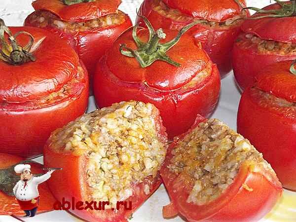 Помидоры фаршированные мясом и рисом