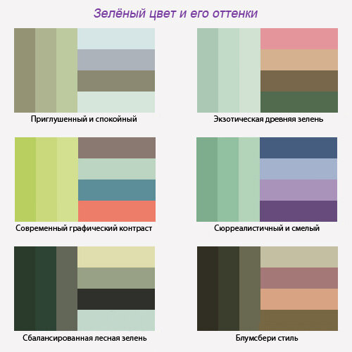 Зеленый цвет в интерьере: особенности применения в комнатах разного назначения