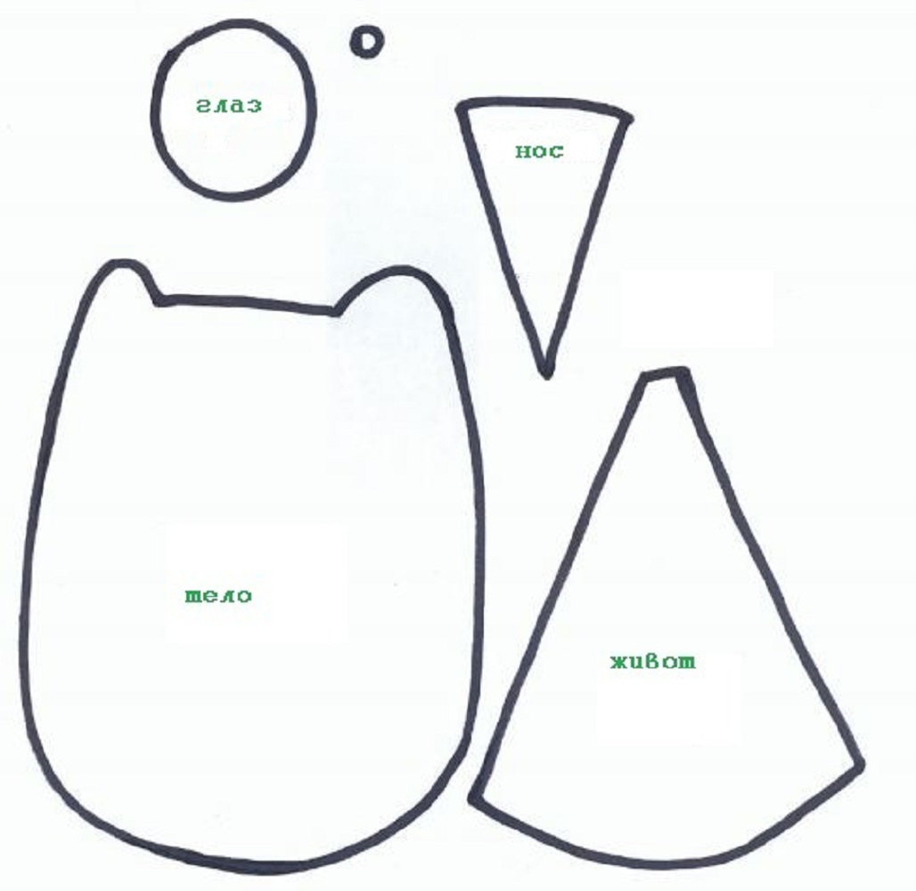 схема для сова из фетра