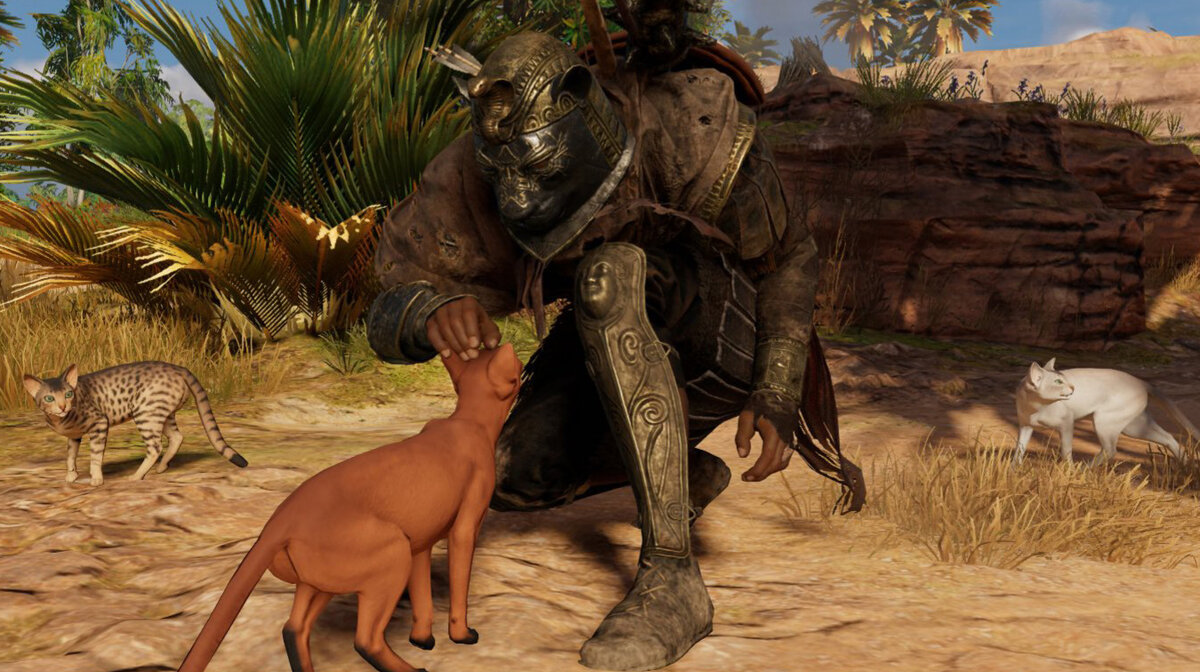 Байек и кошки//Assassin's Creed: Origins
