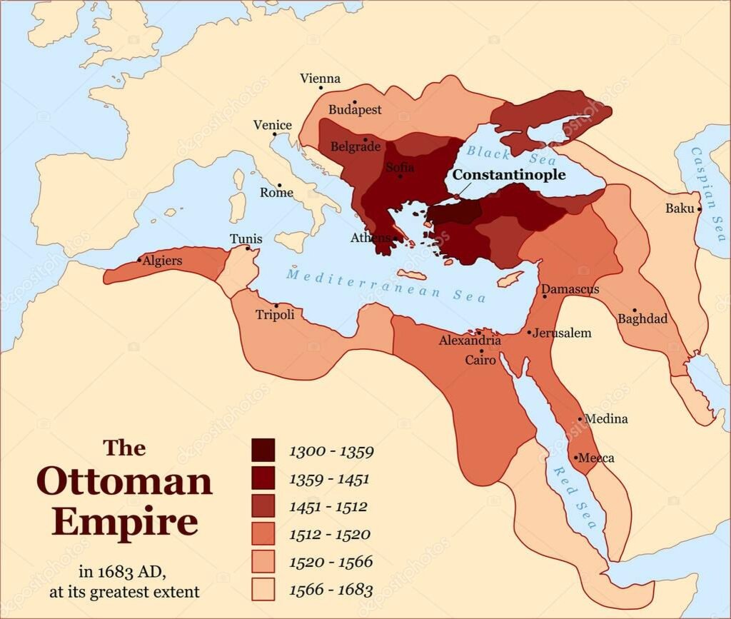 Карта османской империи 1566
