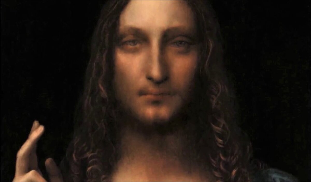фрагмент: Спаситель мира, около 1490 (Леонардо Да Винчи)