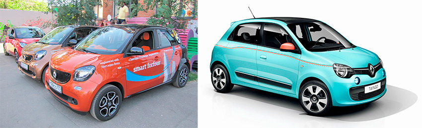Ситимобили Smart Forfour и Renault Twingo выпускают на одном заводе в Словении