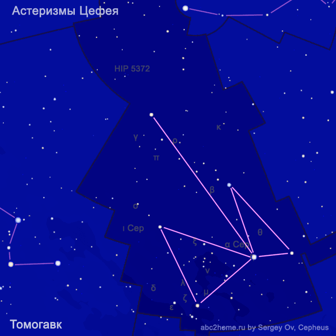 Созвездие цефея схема