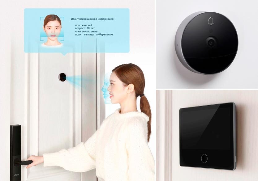 Видеоглазок Xiaomi smart Loock CatY 