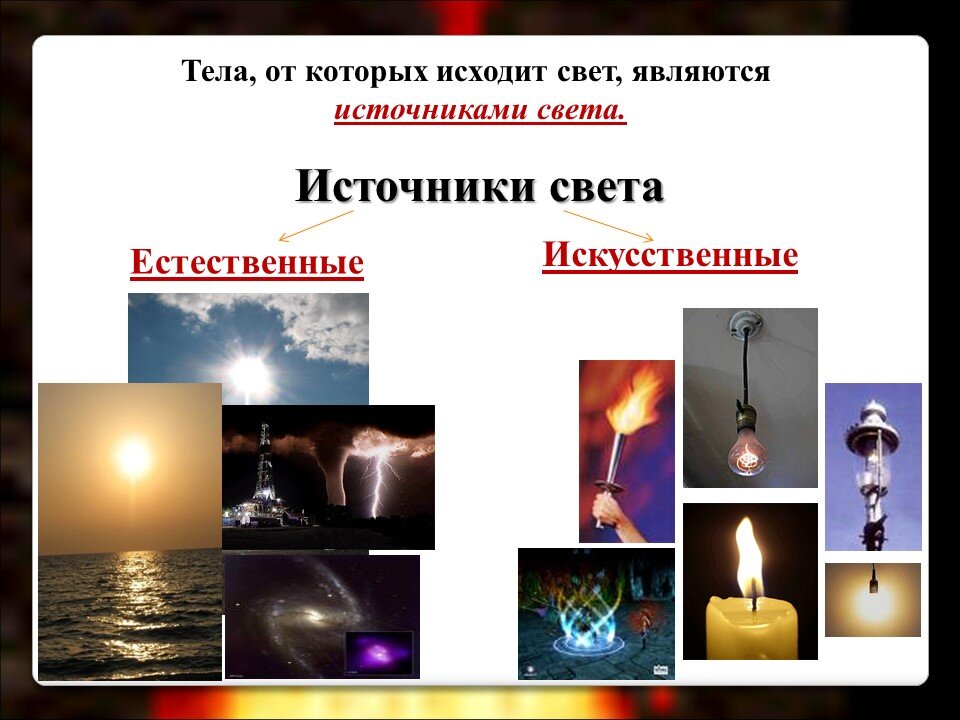 Презентация по теме свет