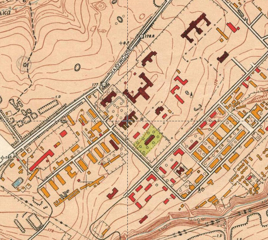 План показывает институты АН СССР в процессе заселения