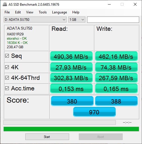 ADATA SU750 256GB 2 SSD .