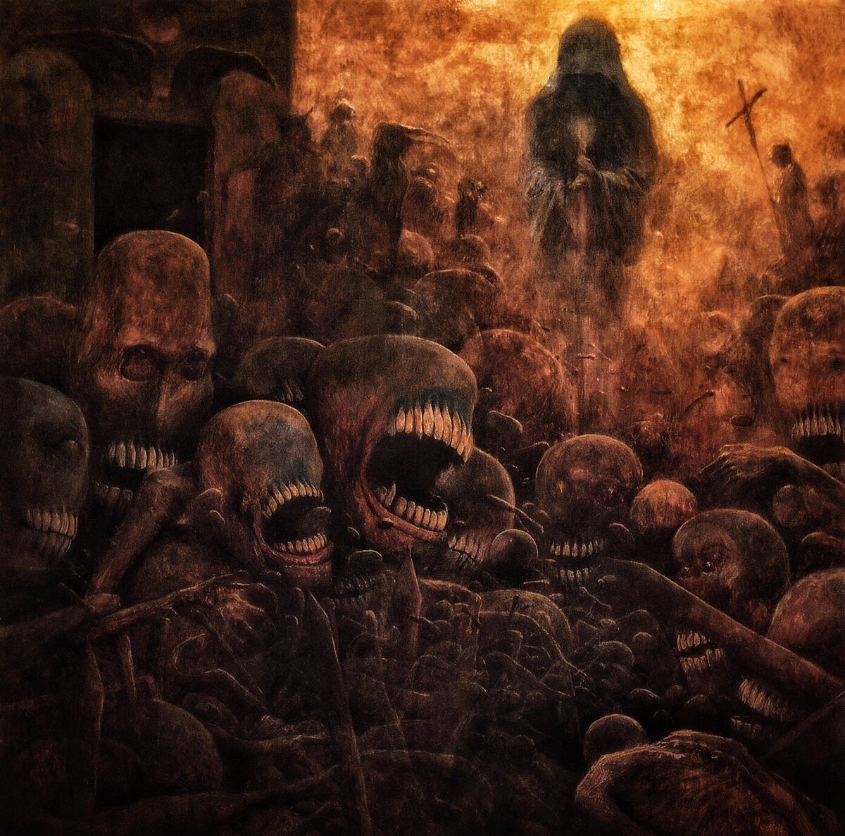 Слепая ярость захлестнула Константинополь...( картина Zdzislaw Beksinski) 