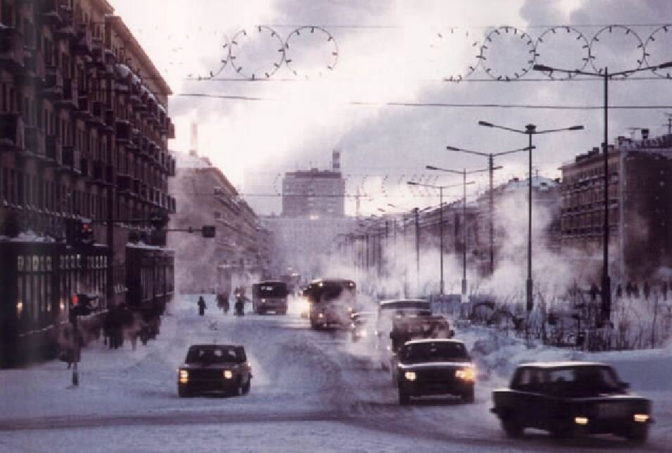 Морозный день. Норильск. 80-е годы