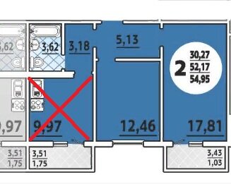 Так выглядит квартира у которой отрезали 10кв.м.