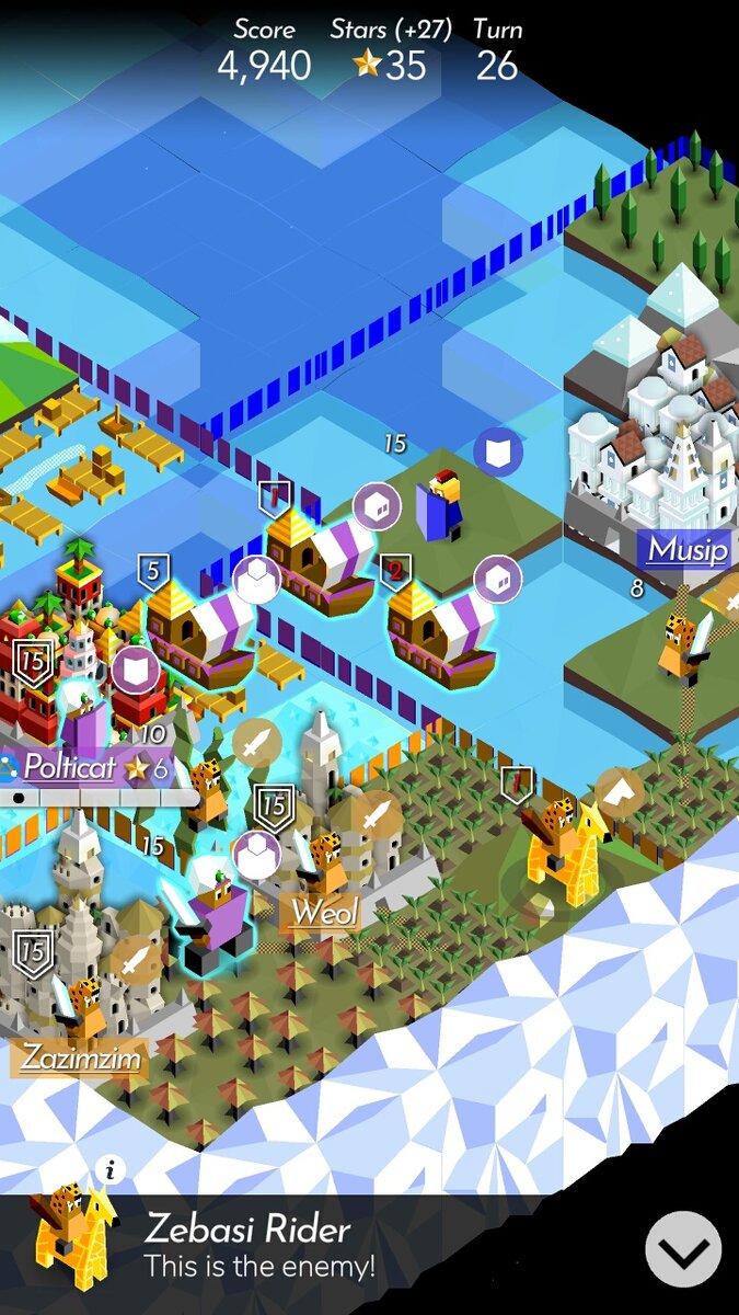 Скриншот из игры The battle of polytopia 