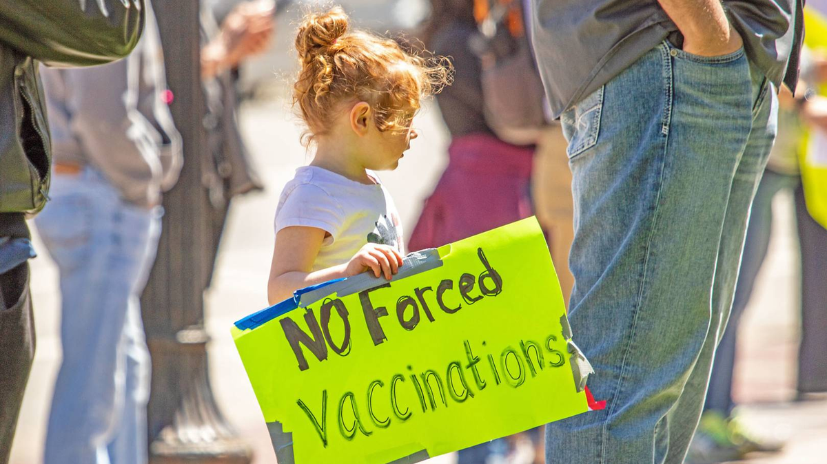 фото Не принуждайте вакцинироваться! Протест в США 
