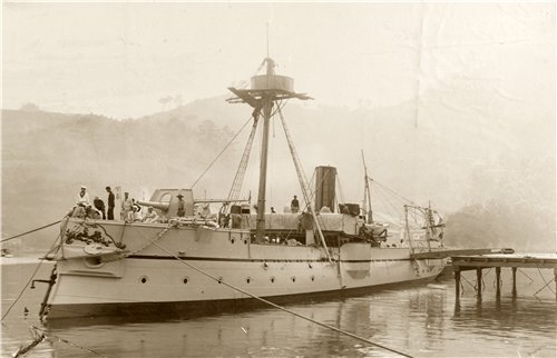 Канонерская лодка AKAGI на достройке