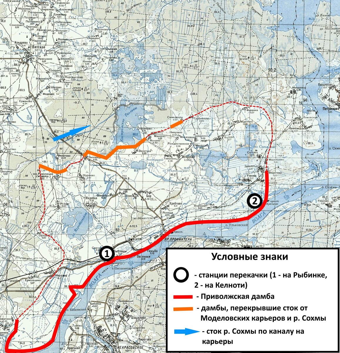 Некрасовская пойма. Рисунок автора.