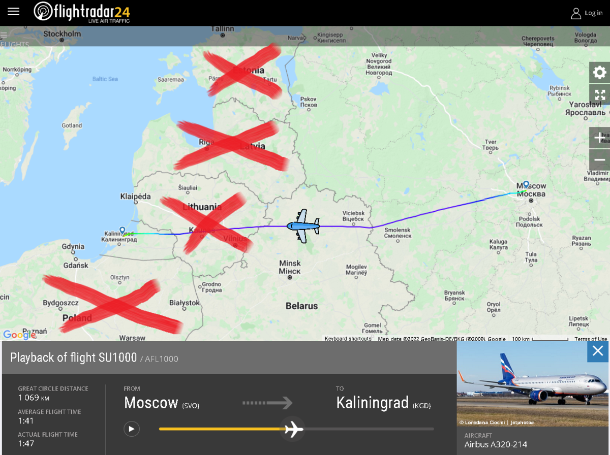 Калининград через какую страну. Маршрут самолета в Калининград. Воздушное пространство. Новый маршрут Москва Калининград самолет. Карта закрытия воздушного пространства.