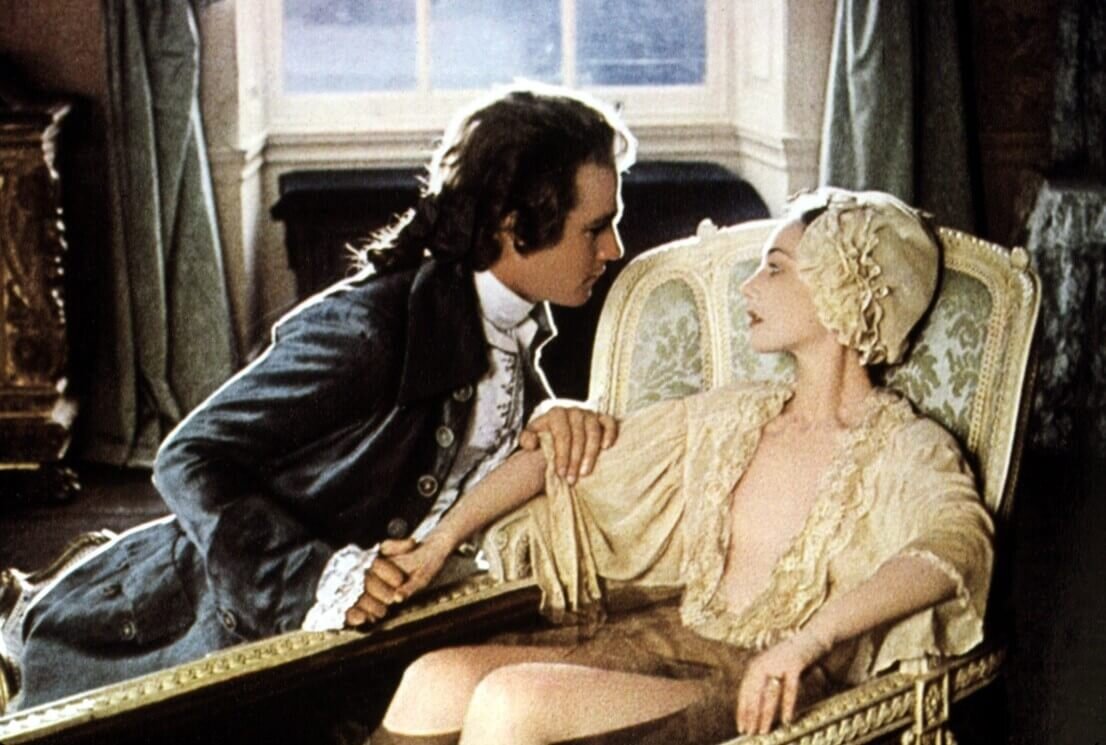 Кадр из фильма "Барри Линдон". В роли графини - Мариза Беренсон.