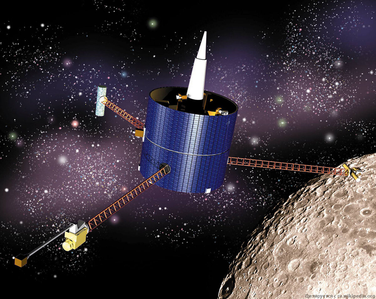 Lunar Prospector на орбите Луны