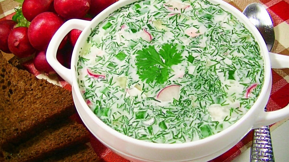 Окрошка на сметане