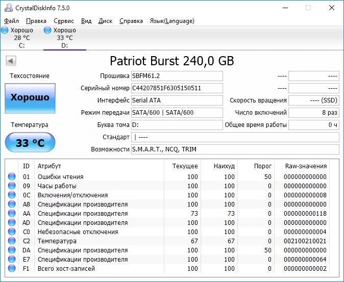 Patriot Burst 240GB