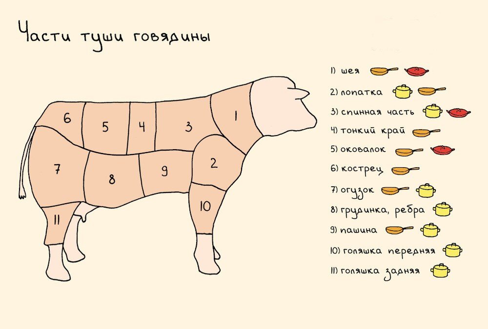 Глазной мускул говядина какая часть на схеме