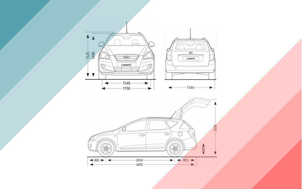 Киа рио хэтчбек размеры. Габариты Киа СИД хэтчбек 2008. Kia Ceed 2008 хэтчбек габариты. Kia Ceed 2011 габариты. Киа СИД 2011 универсал габариты.