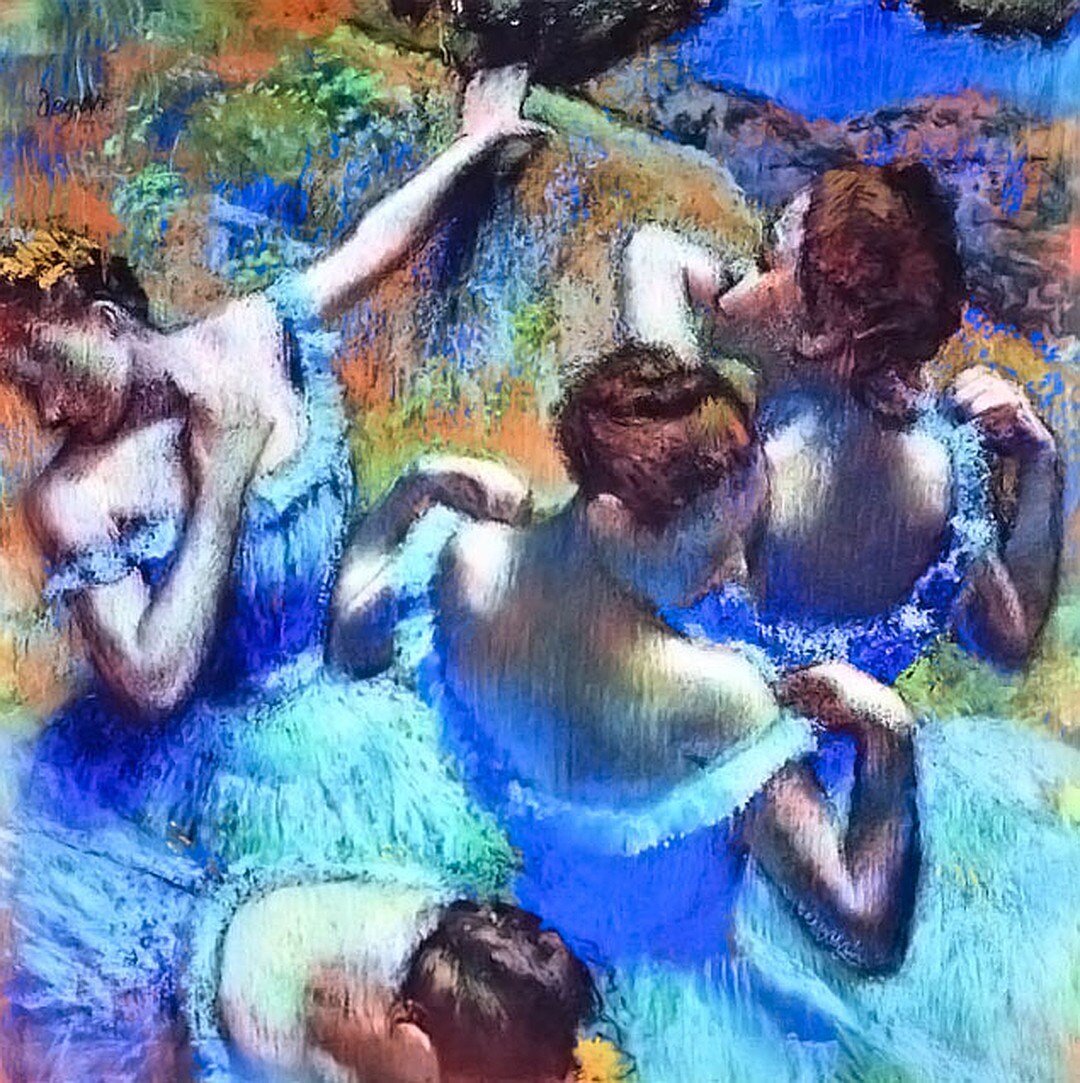 Дега Эдгар, картина "Голубые танцовщицы"