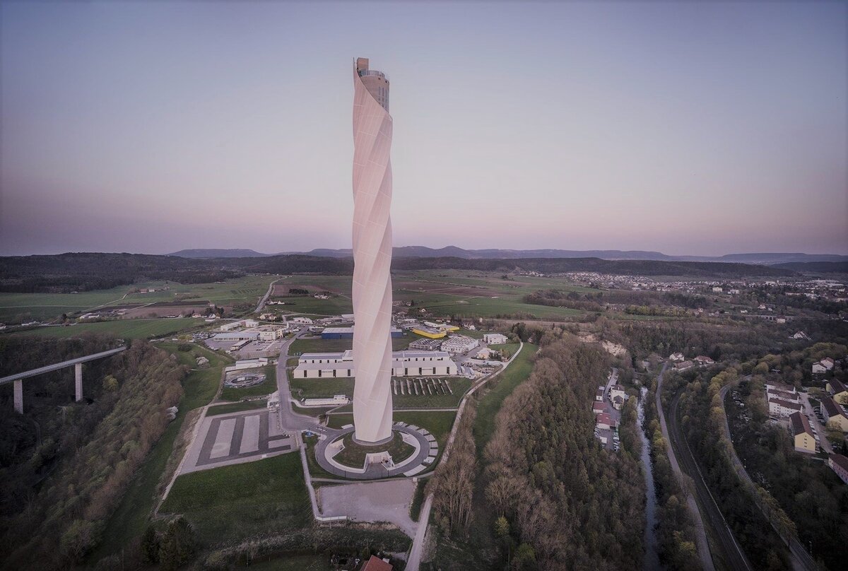 Испытательная башня для лифтов ThyssenKrupp (Германия)